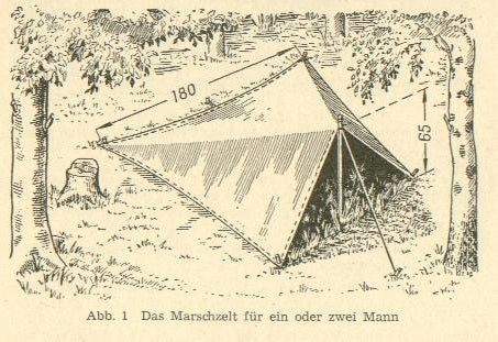 NVA shelter half, Strichtarn, surplus