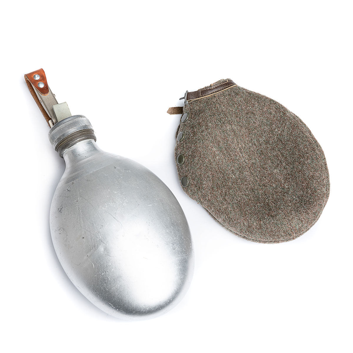 Swedish Canteen, Aluminum with Woolen Cover, Surplus