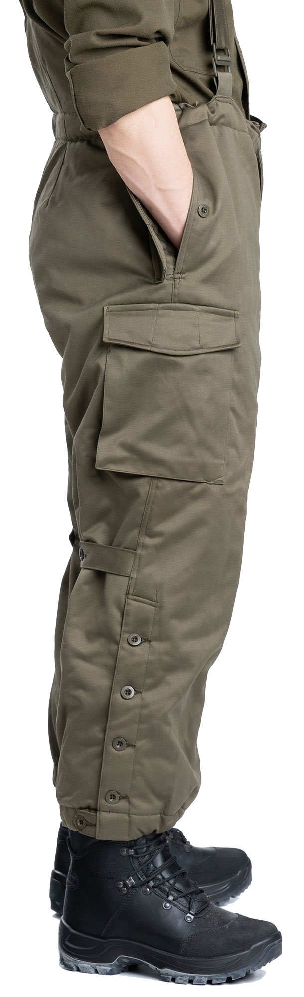 Austrian winter trousers, olive drab, surplus