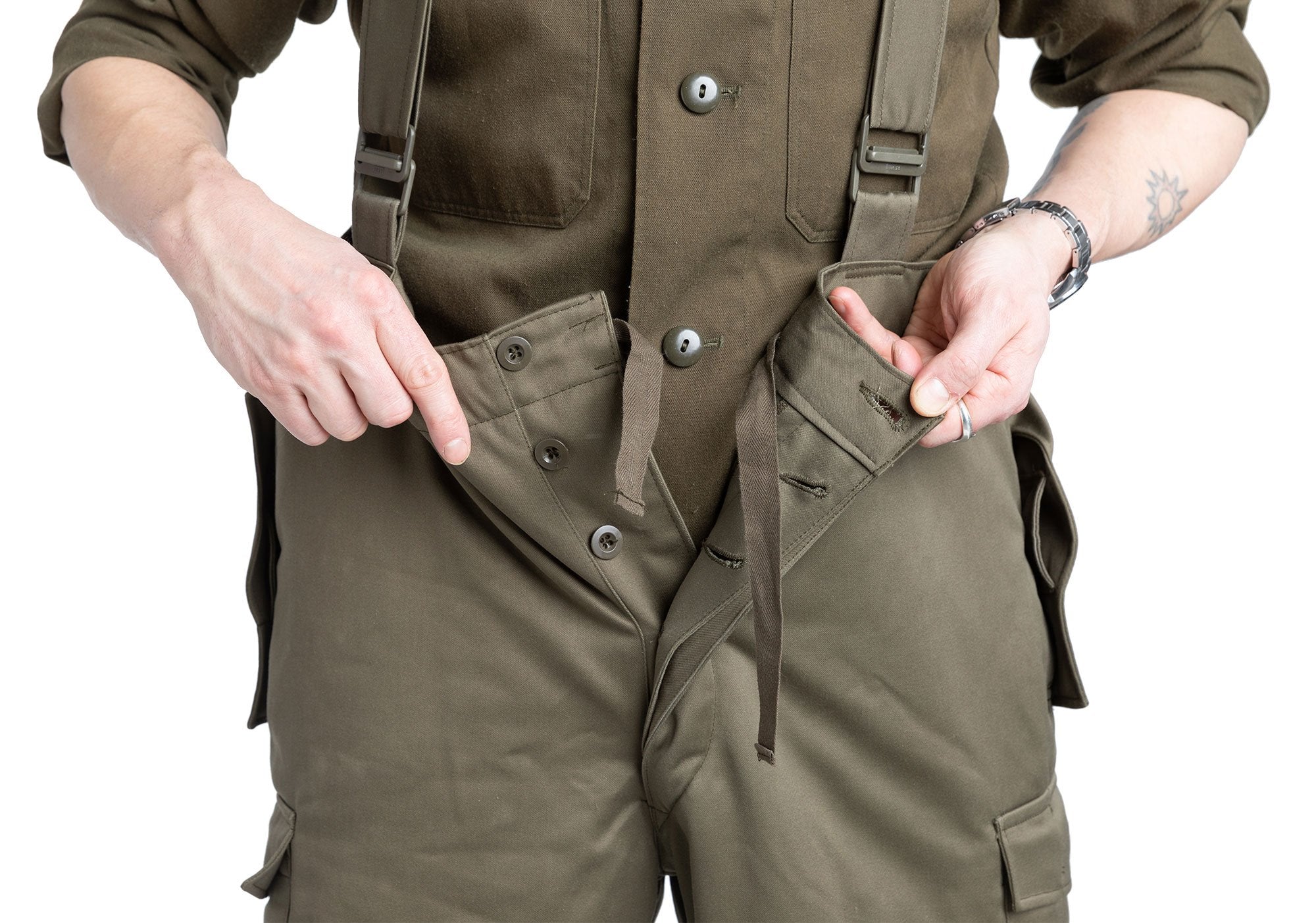 Austrian winter trousers, olive drab, surplus