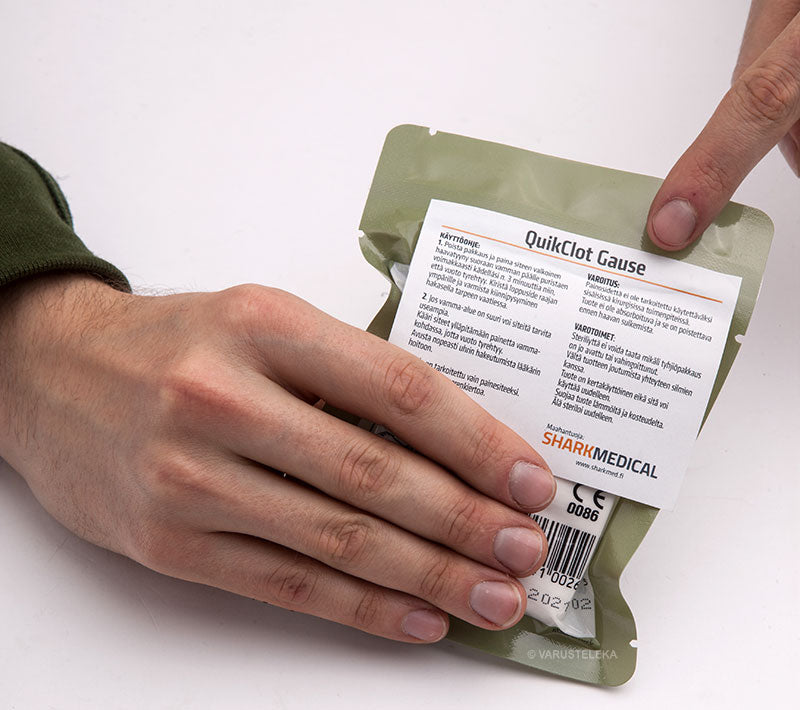 QuikClot Combat Gauze Z-fold hemostaattiside