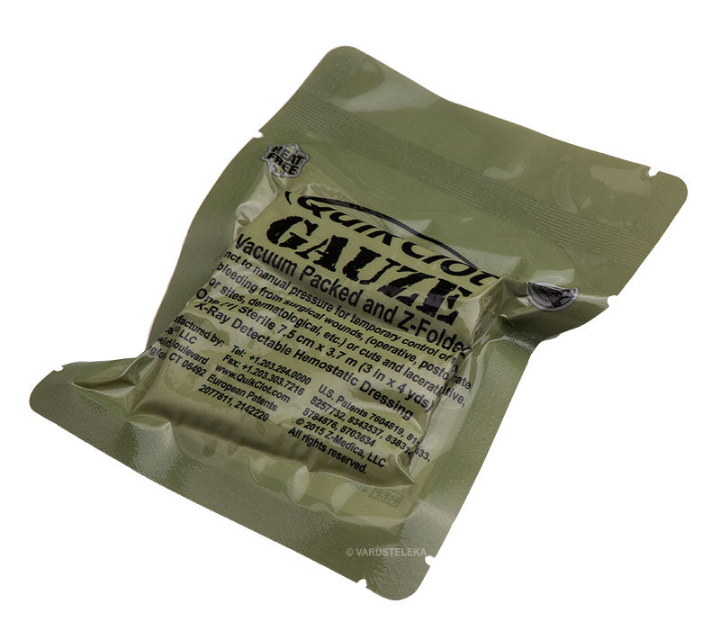 QuikClot Combat Gauze Z-fold hemostaattiside