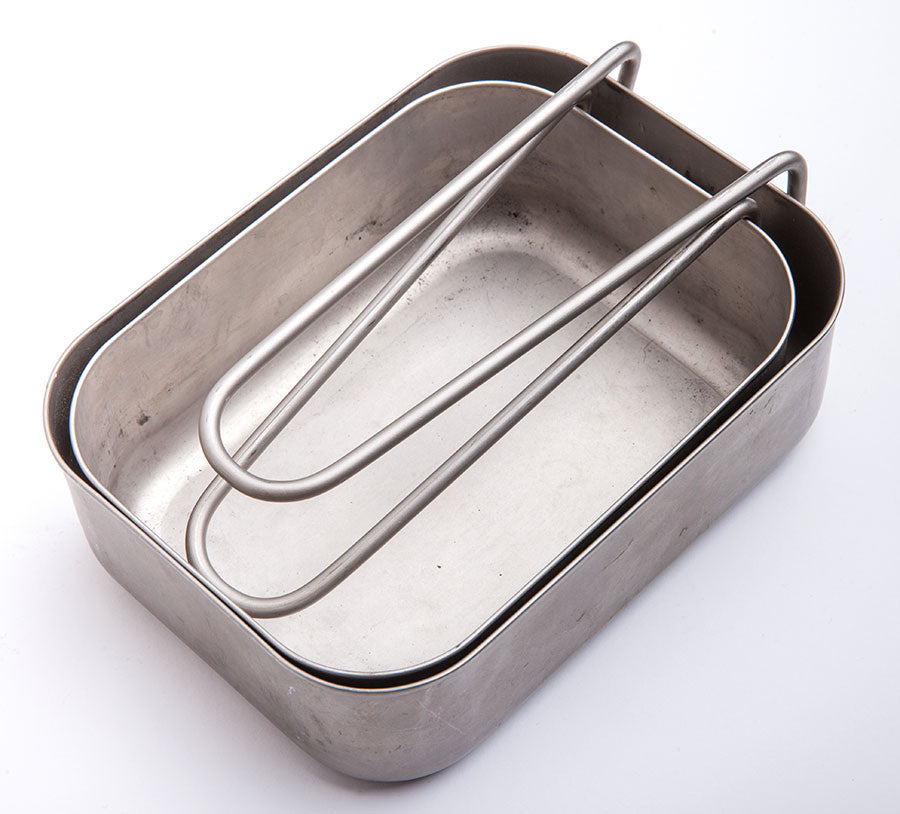 Dutch mess tin, stainless steel, surplus