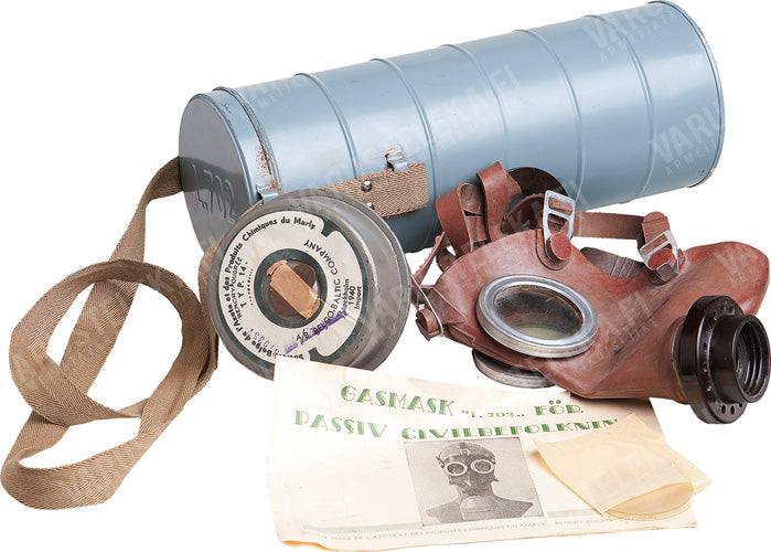Belgian L.702 gas mask canister, surplus