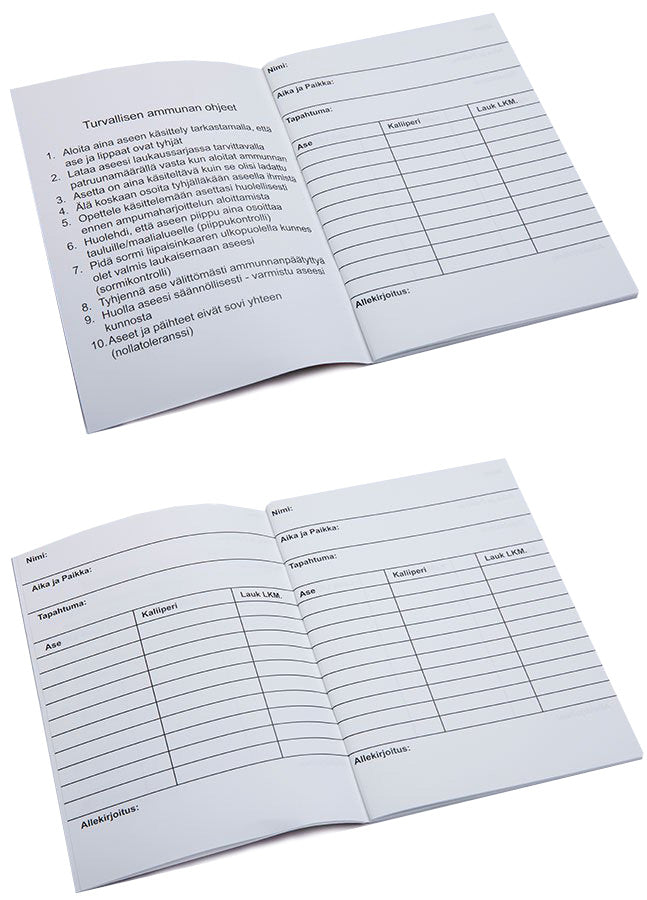 Varusteleka Waterproof Shooting diary