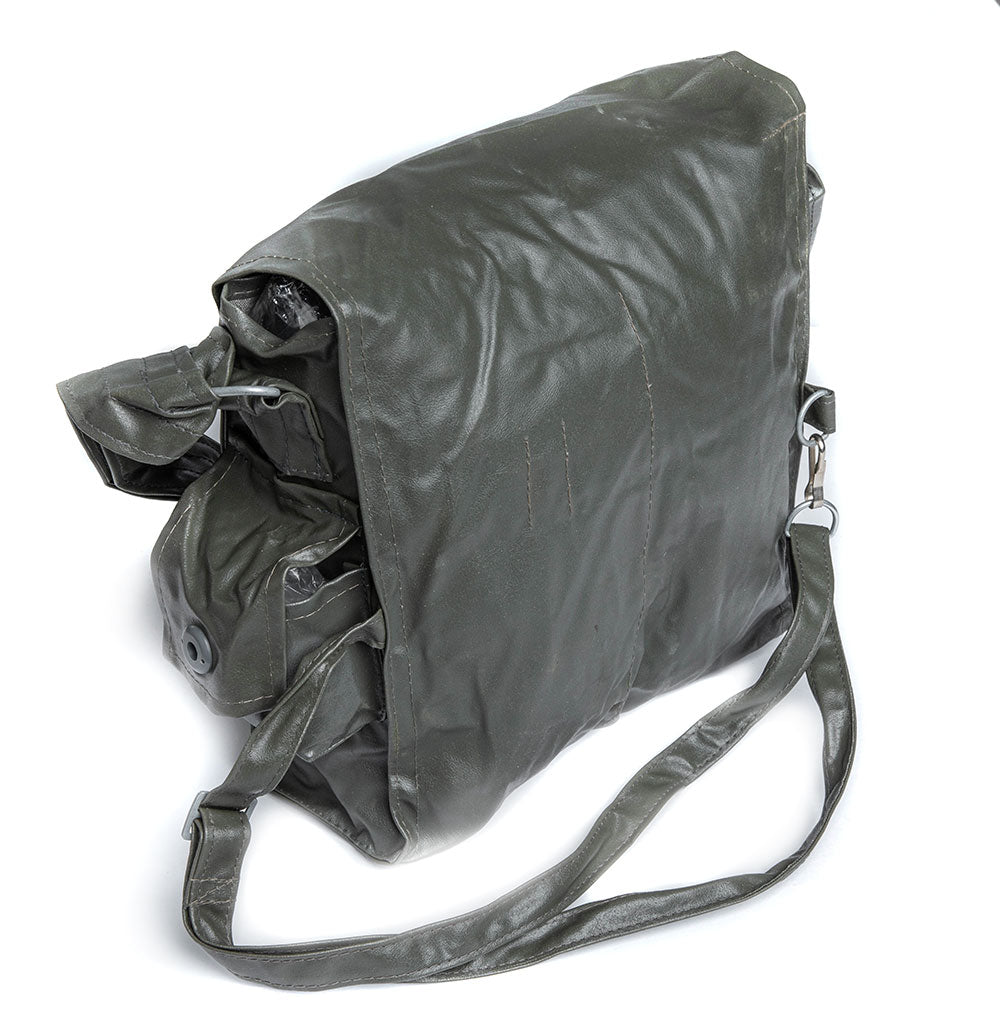 NVA gas mask bag, rubberized, surplus