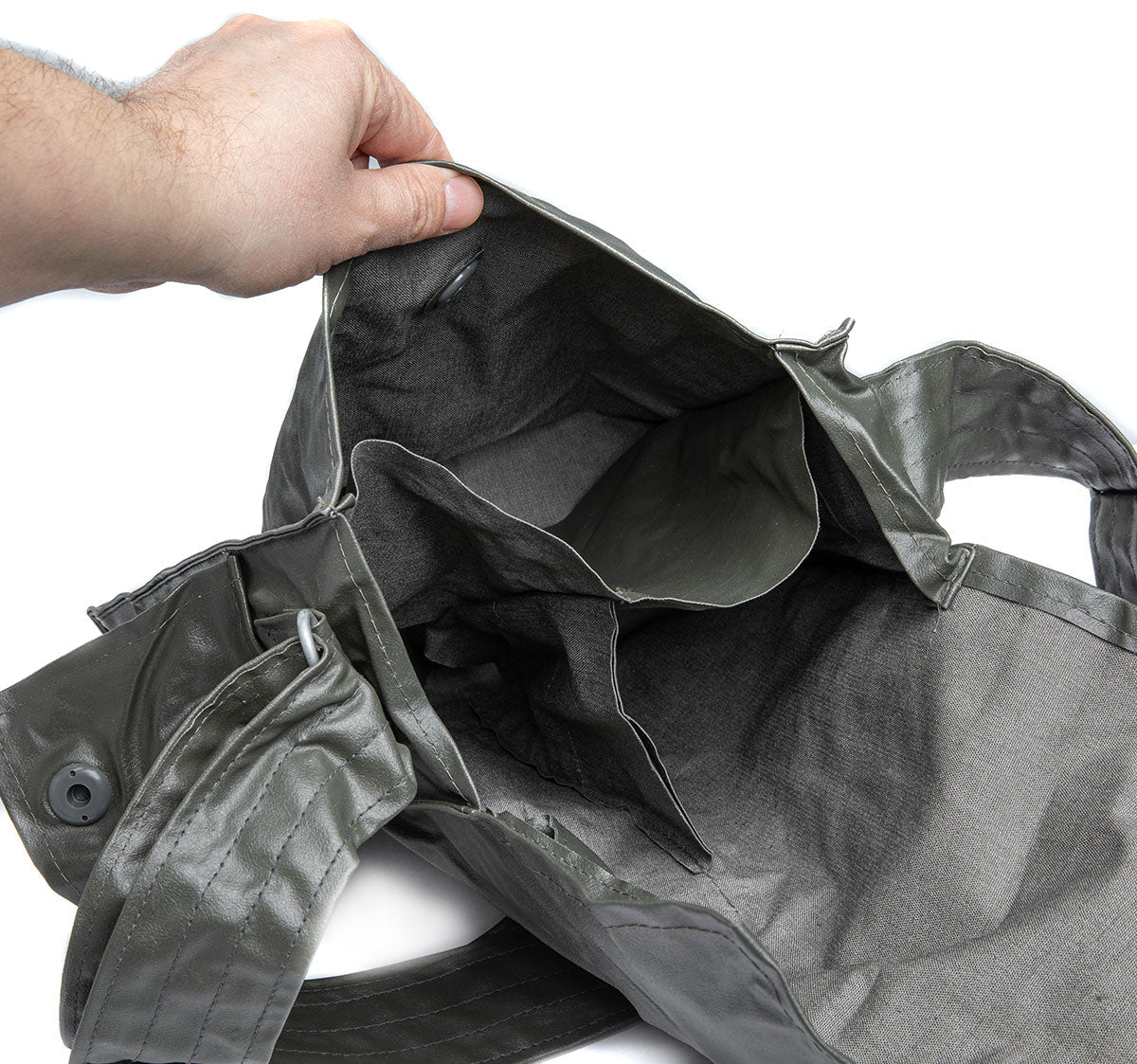 NVA gas mask bag, rubberized, surplus
