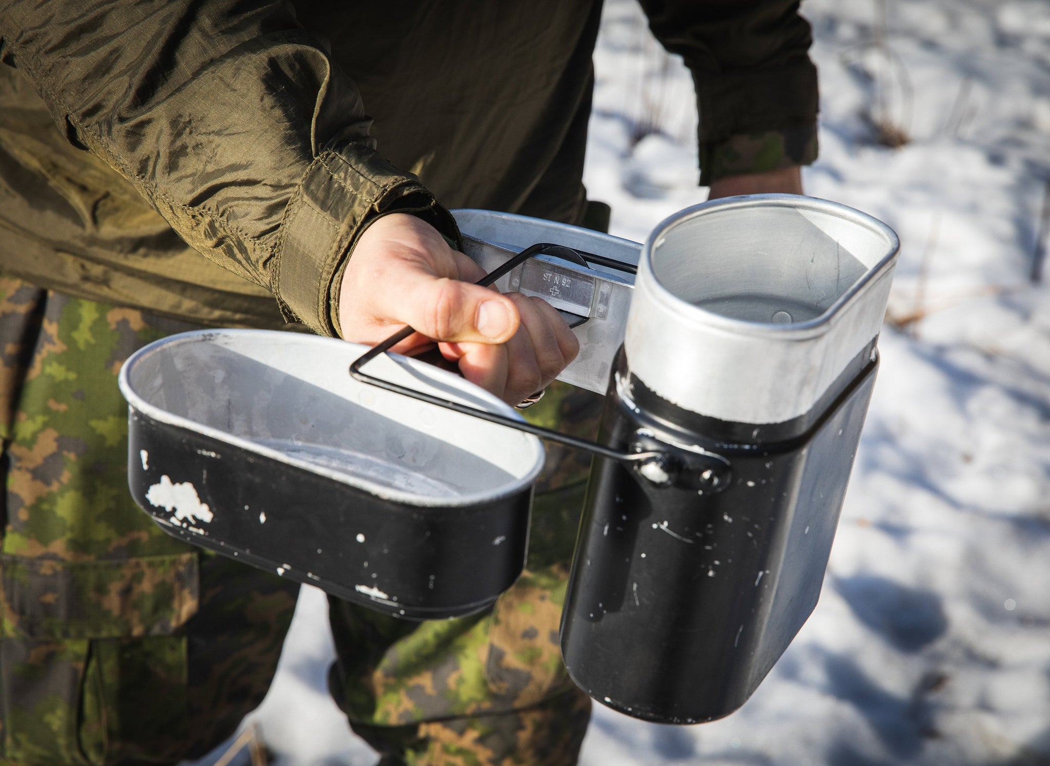 Swiss Three Piece Mess Kit, Aluminum, Surplus
