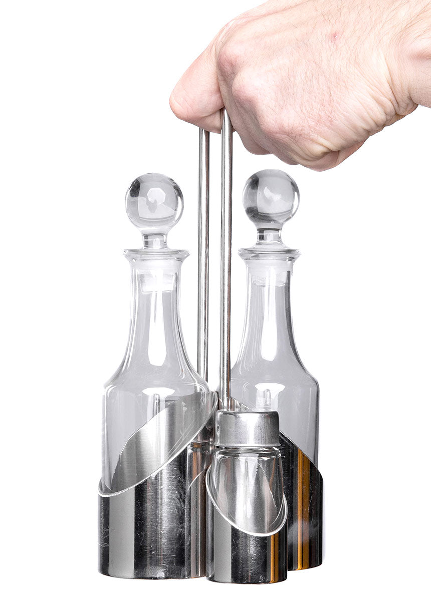 Italian Two-Person Olive Oil, Balsamico and Salt & Pepper Set, Surplus