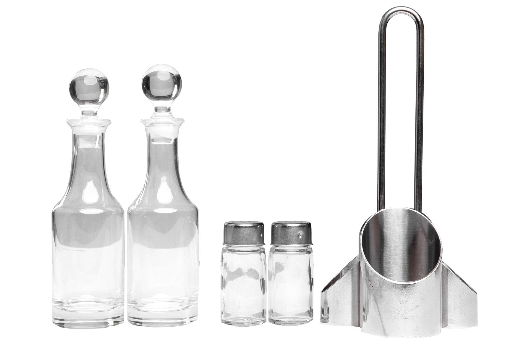 Italian Two-Person Olive Oil, Balsamico and Salt & Pepper Set, Surplus