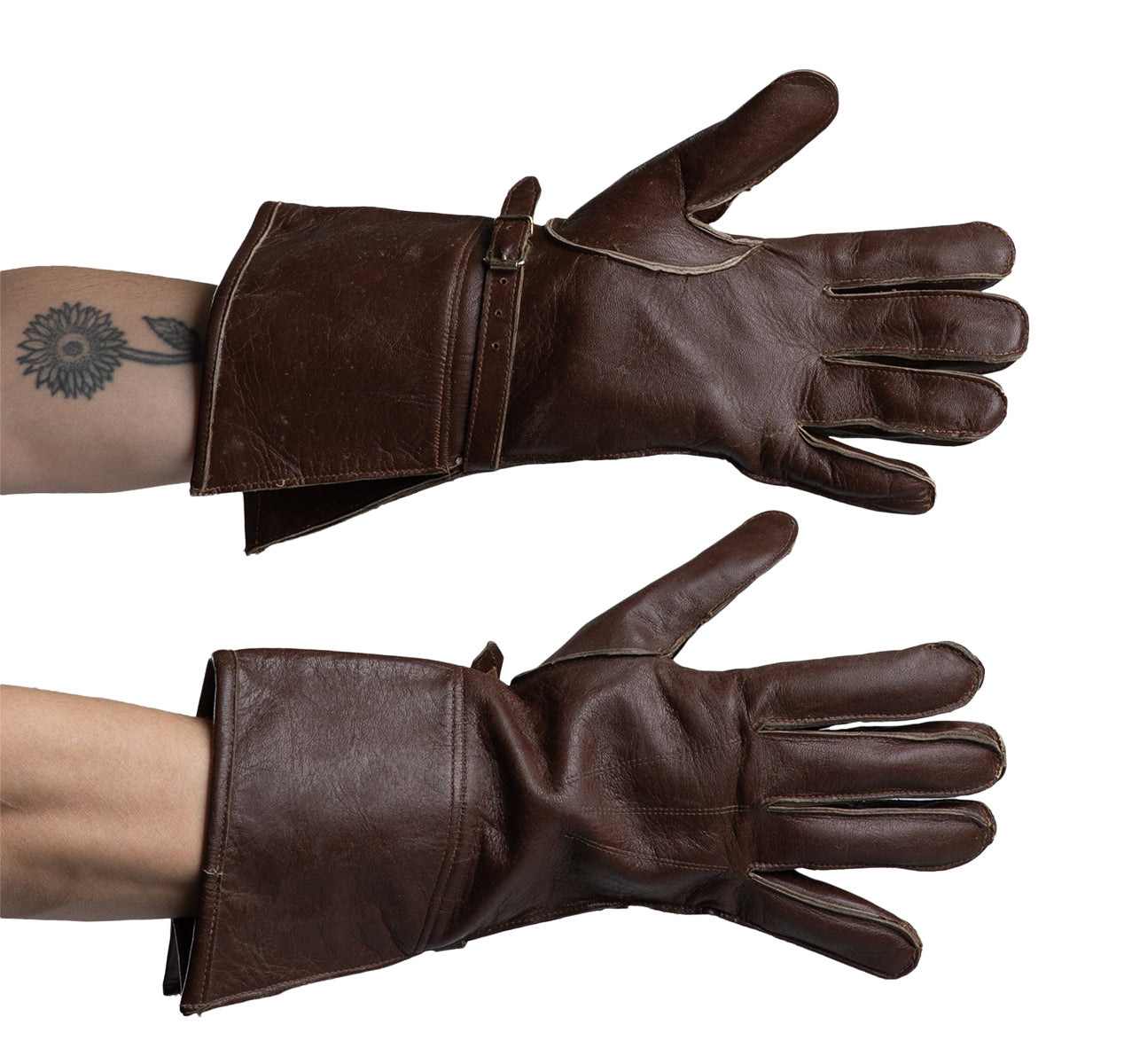 Belgian Motorcycle Gloves, Leather, Surplus