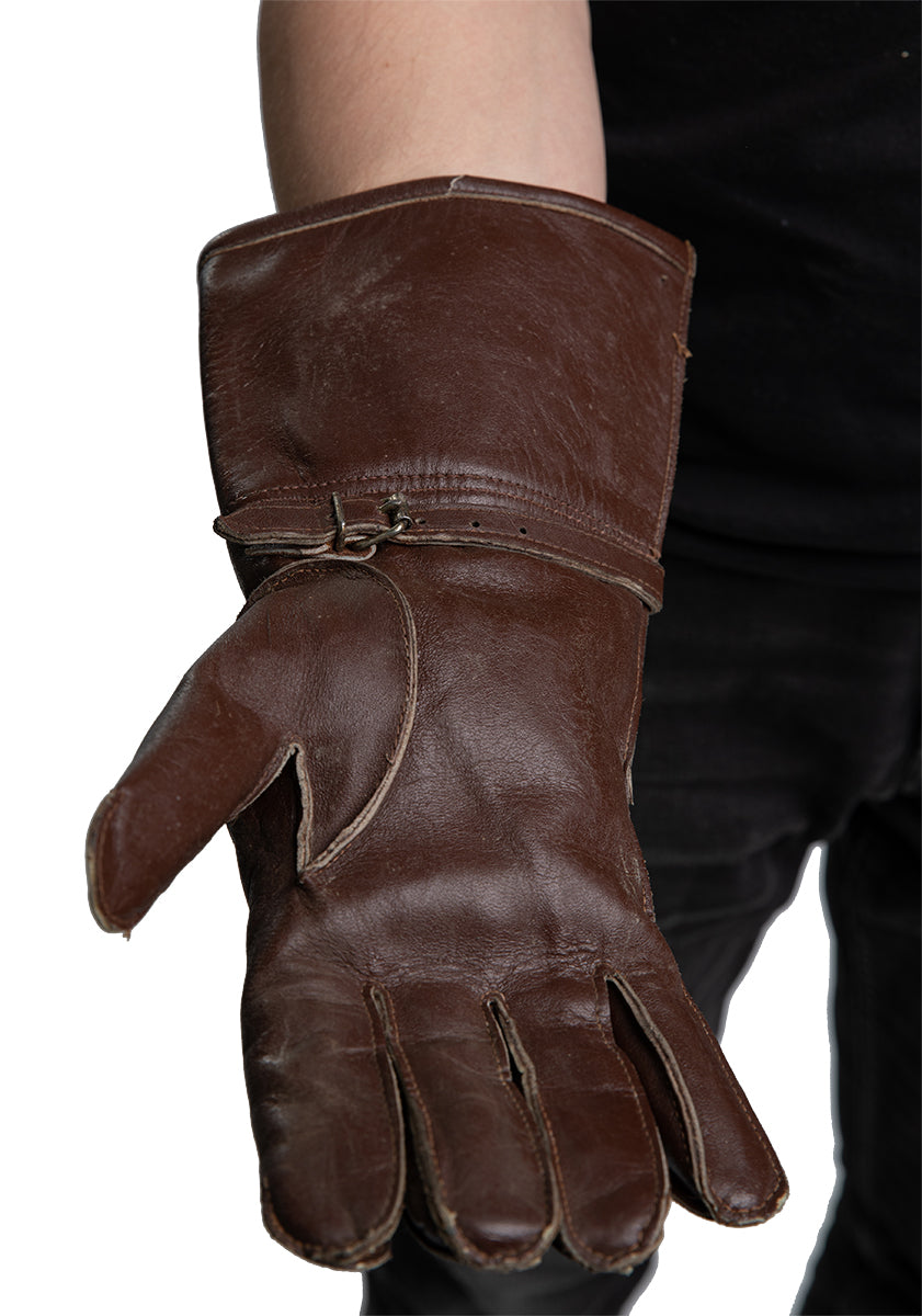 Belgian Motorcycle Gloves, Leather, Surplus