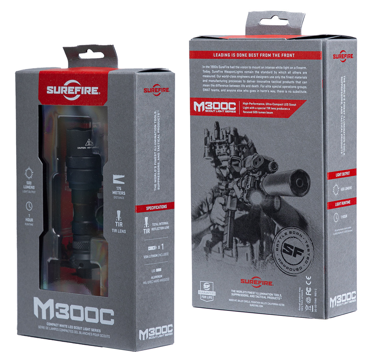 SureFire M300C Mini Scout Light Weaponlight, 500 lm