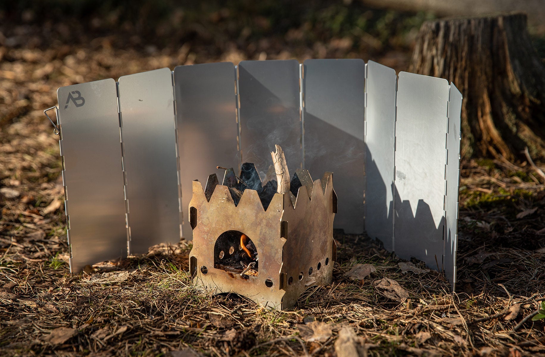 AB Field Stove Foldable Windshield, Aluminum