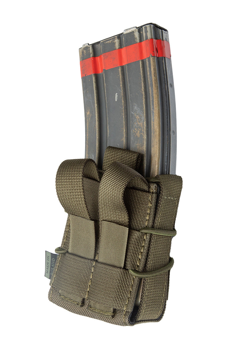 The PALS-compatible straps in the back can be weaved into belt loops as well.
