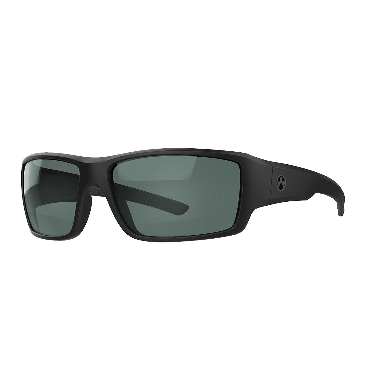 Black frame; gray green lens.