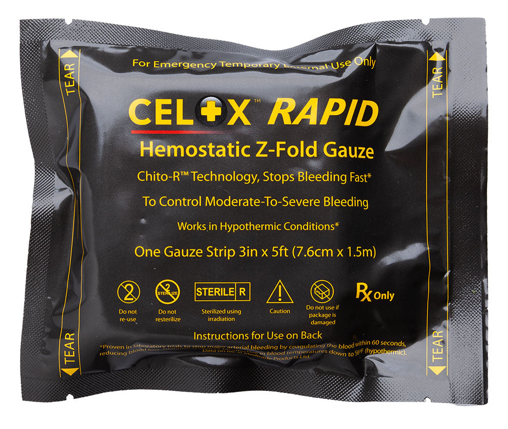 Celox Rapid 150 cm Z-Falt Gaze