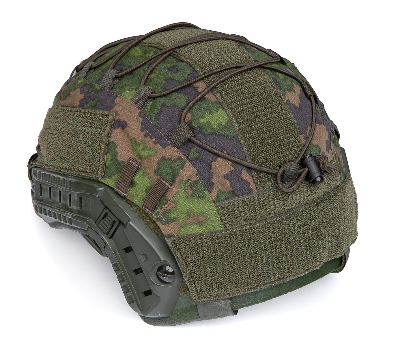 Sufficient loop bases and elastic cordage for attaching ID and IFF patches; and camo material; and cable management.