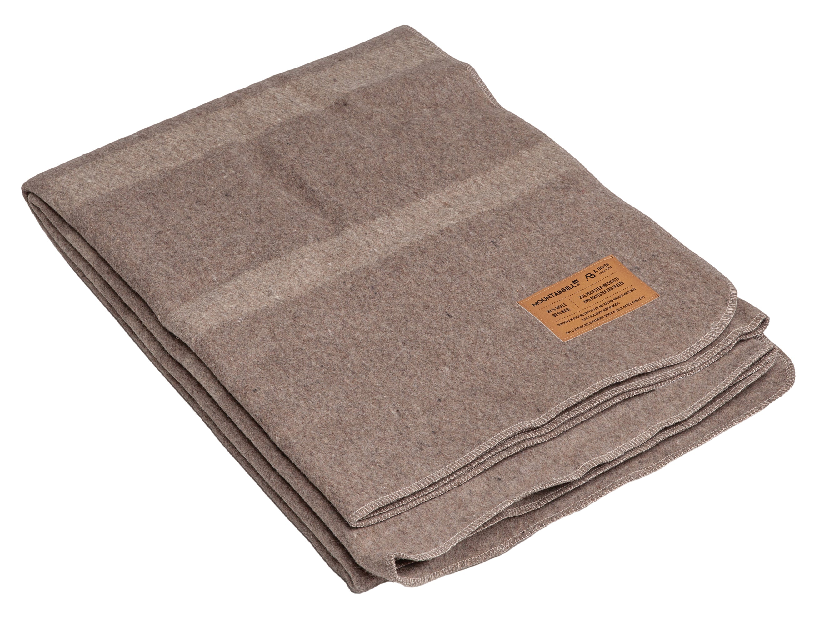 100% Wool Military Blanket – Original Italian Army Officer's Blanket, Hazelnut, New