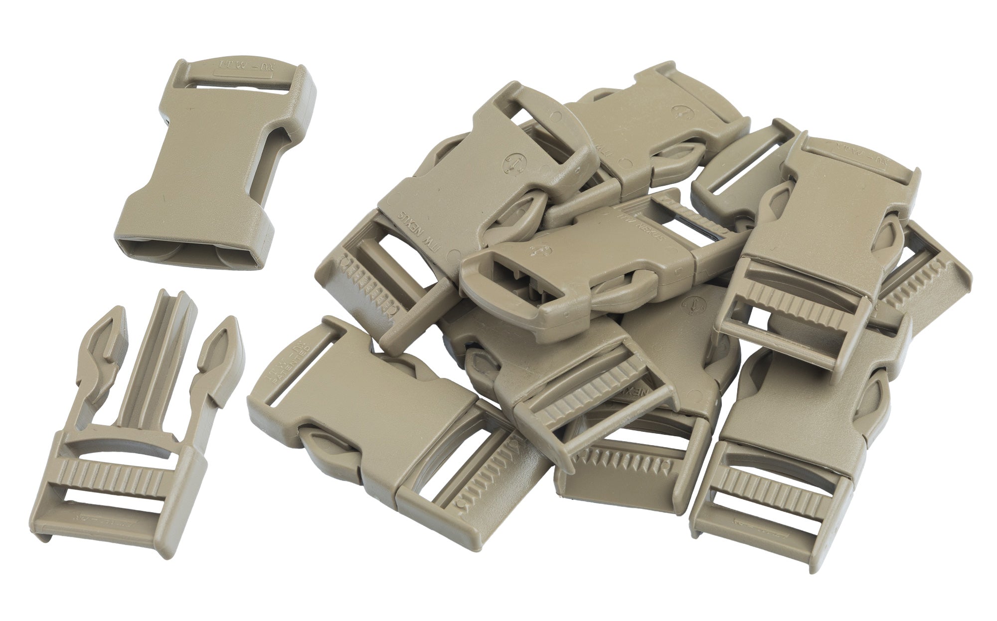 The package includes 10 buckles.