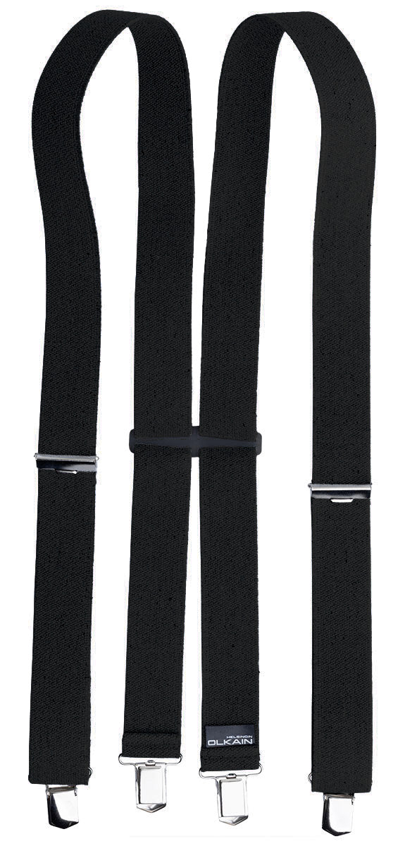 Helsingin Olkain H-Model Suspenders, Recycled Polyester, Black