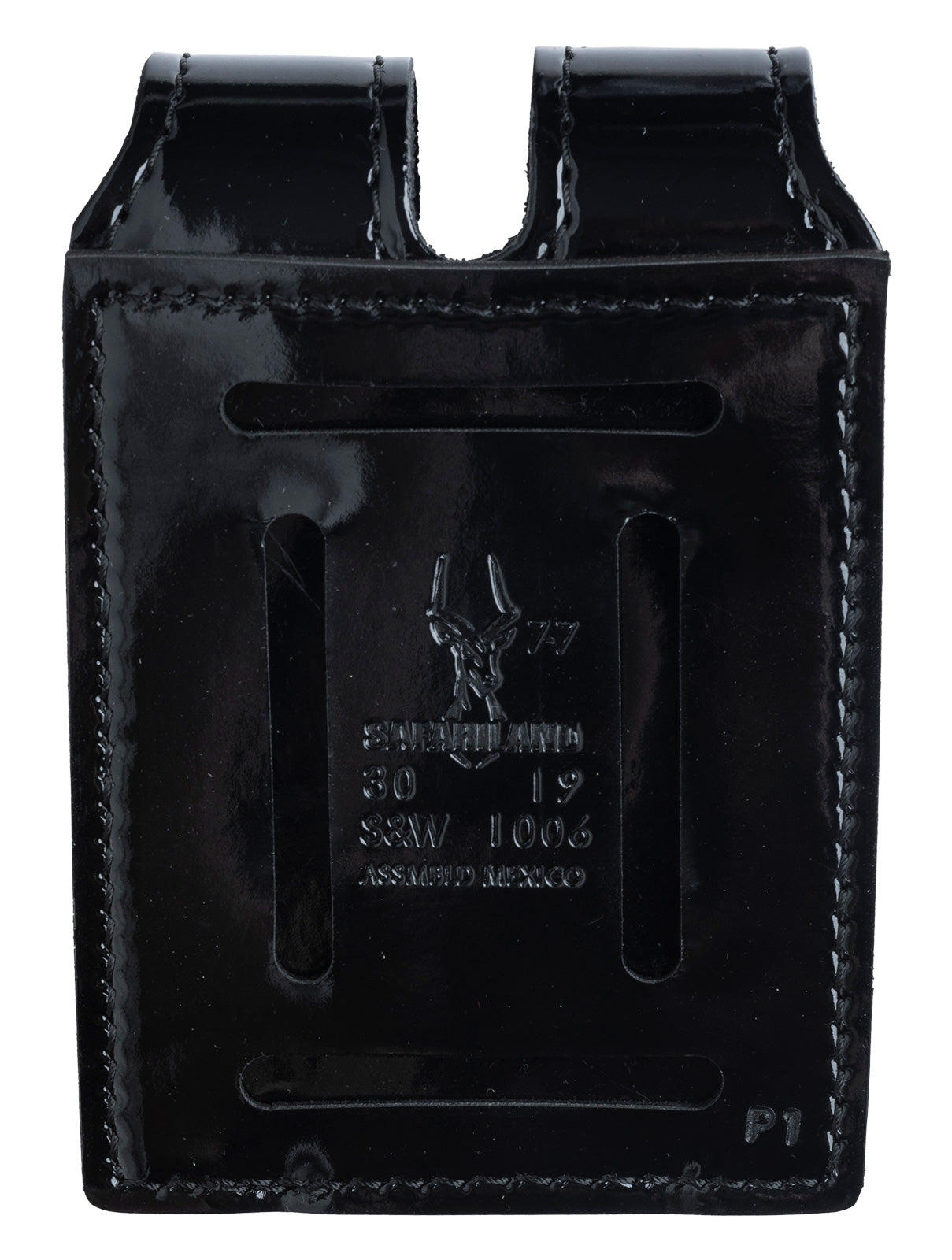 Safariland 77 Double Pistol Magazine Pouch, Size 3, High Gloss Black, Unissued