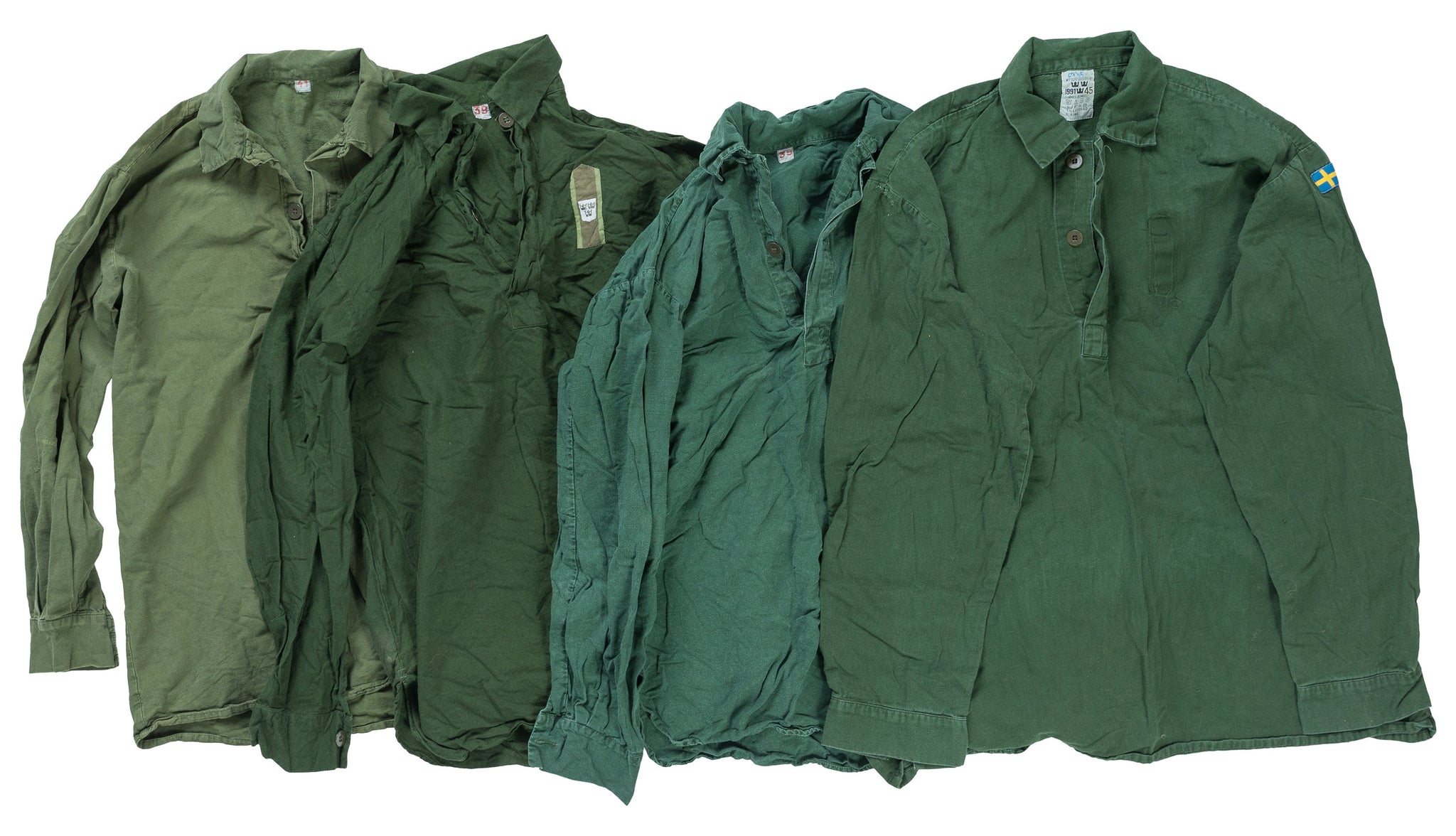 Swedish M59 Service Shirt, Green, Surplus