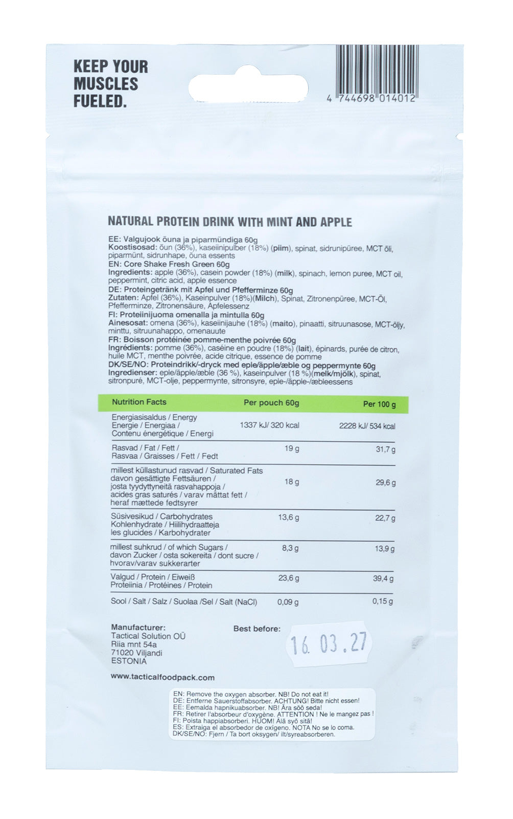 Tactical Foodpack Core Shake 60g