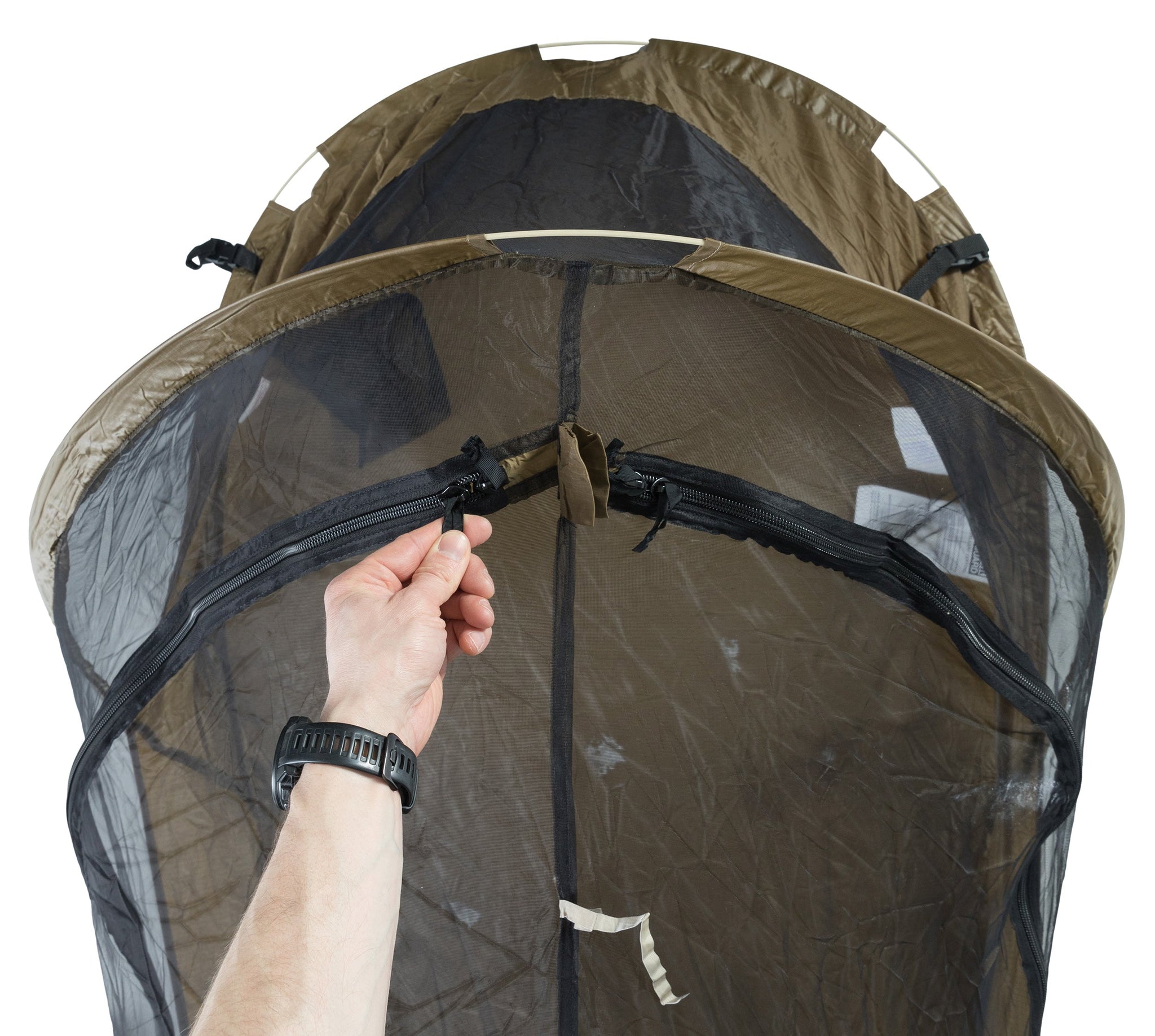 US Catoma PopUp Bed Net, Coyote Brown, Surplus