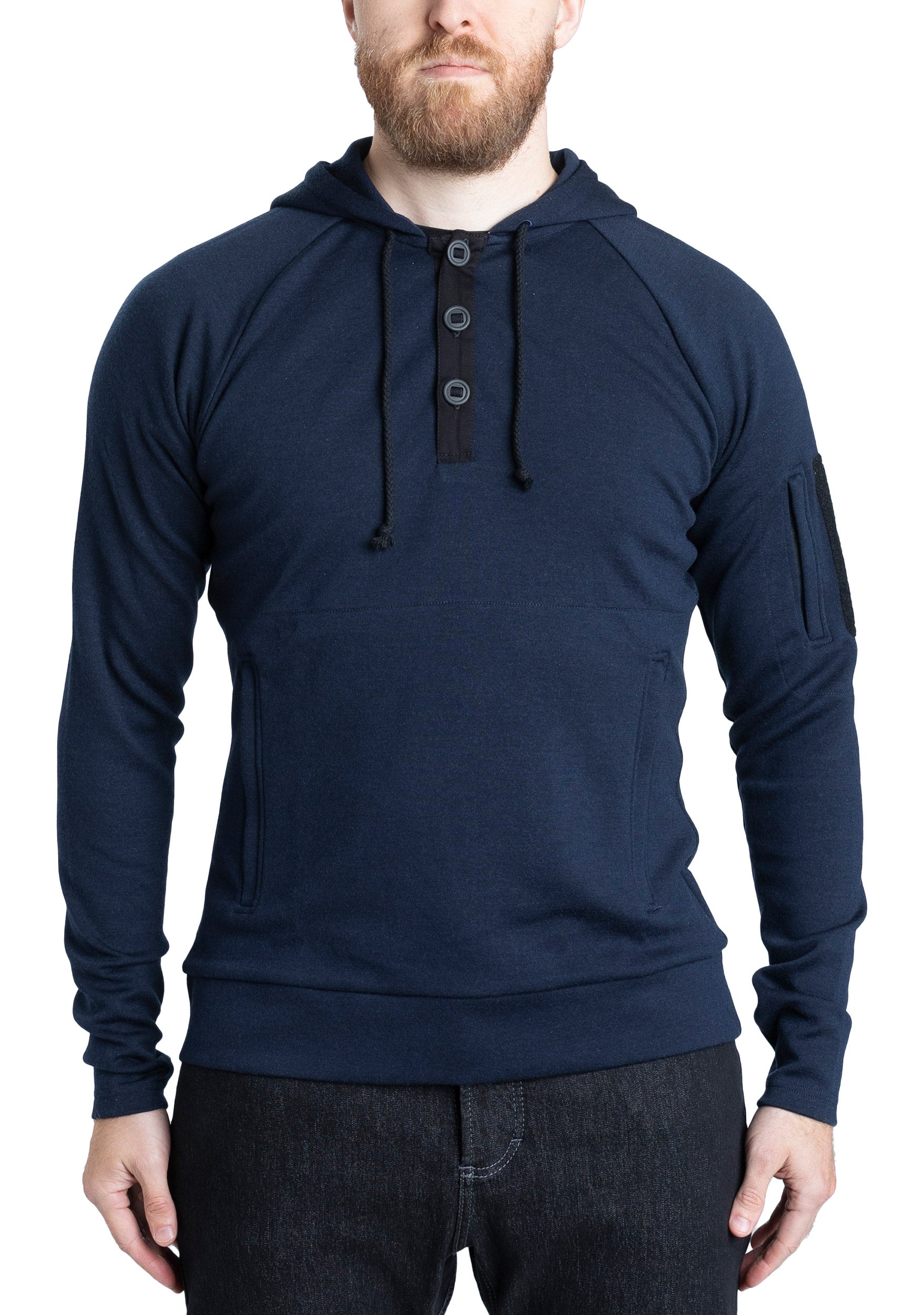 Varusteleka Merino Wool Hoodie with Buttons