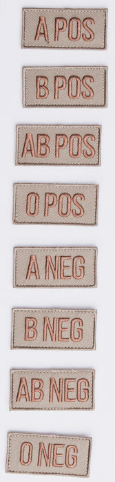 Patch Tattico Ricamato Con Chiusura A Strappo – Blood Type NKA O Pos – 4,5 X 4,5 Cm, Per Uniformi E Attrezzatura