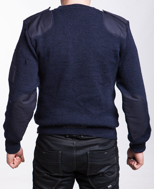 British V-neck Jersey, Men's, Blue, Surplus