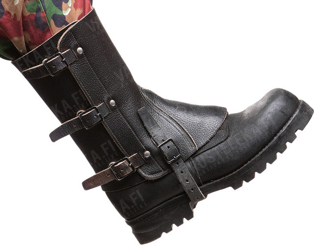Swiss leather gaiters, used