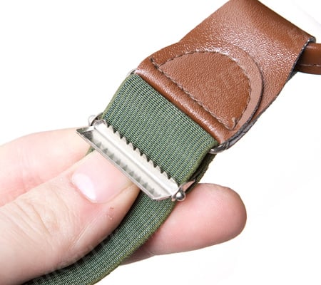 Czechoslovakian trouser braces, green, surplus