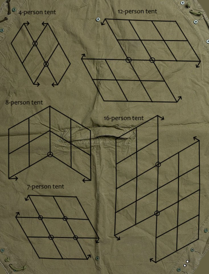 Norwegian Rhombus Shelter Quarter, Olive Drab, Surplus