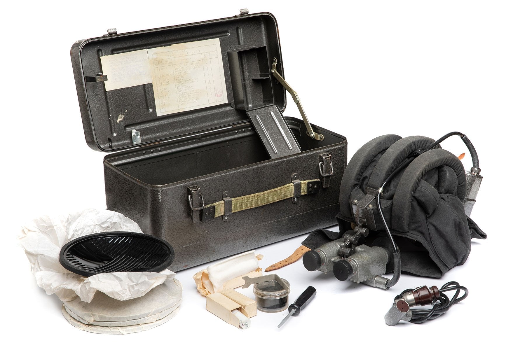 Polnischer PNW 57 Panzerhelm mit Nachtsichtgerät, Überschuss