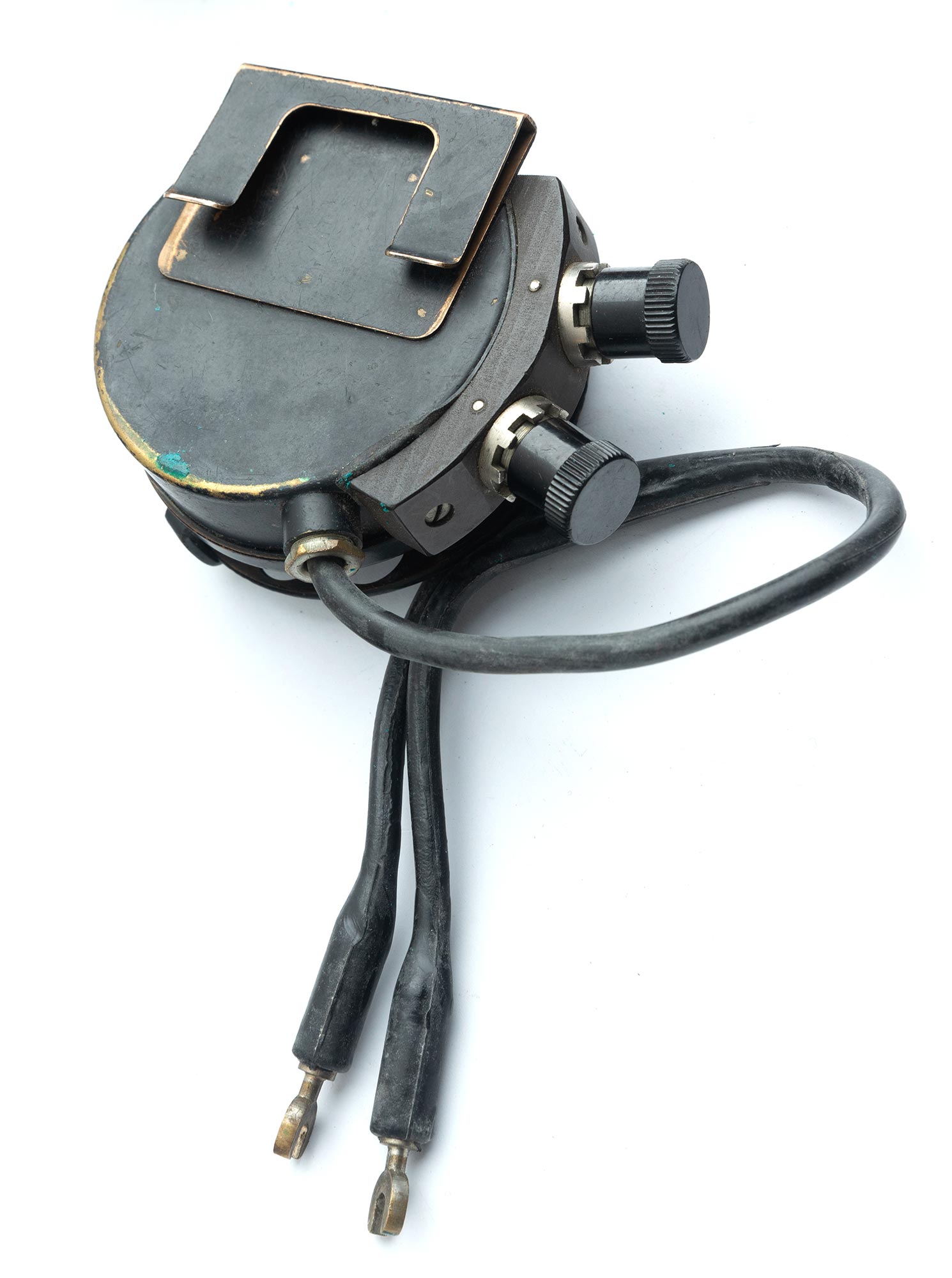 Swedish number scroll for field telephone, with leather case, surplus