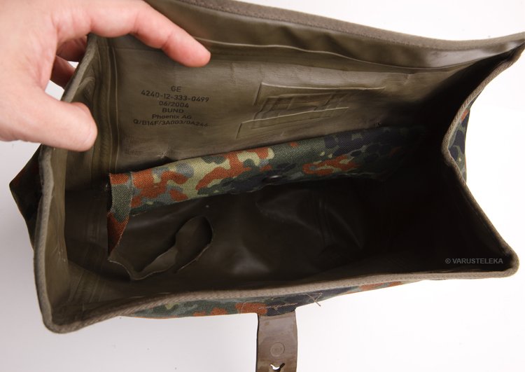 BW kaasunaamarilaukku, Flecktarn, kantohihnalla, ylijäämä