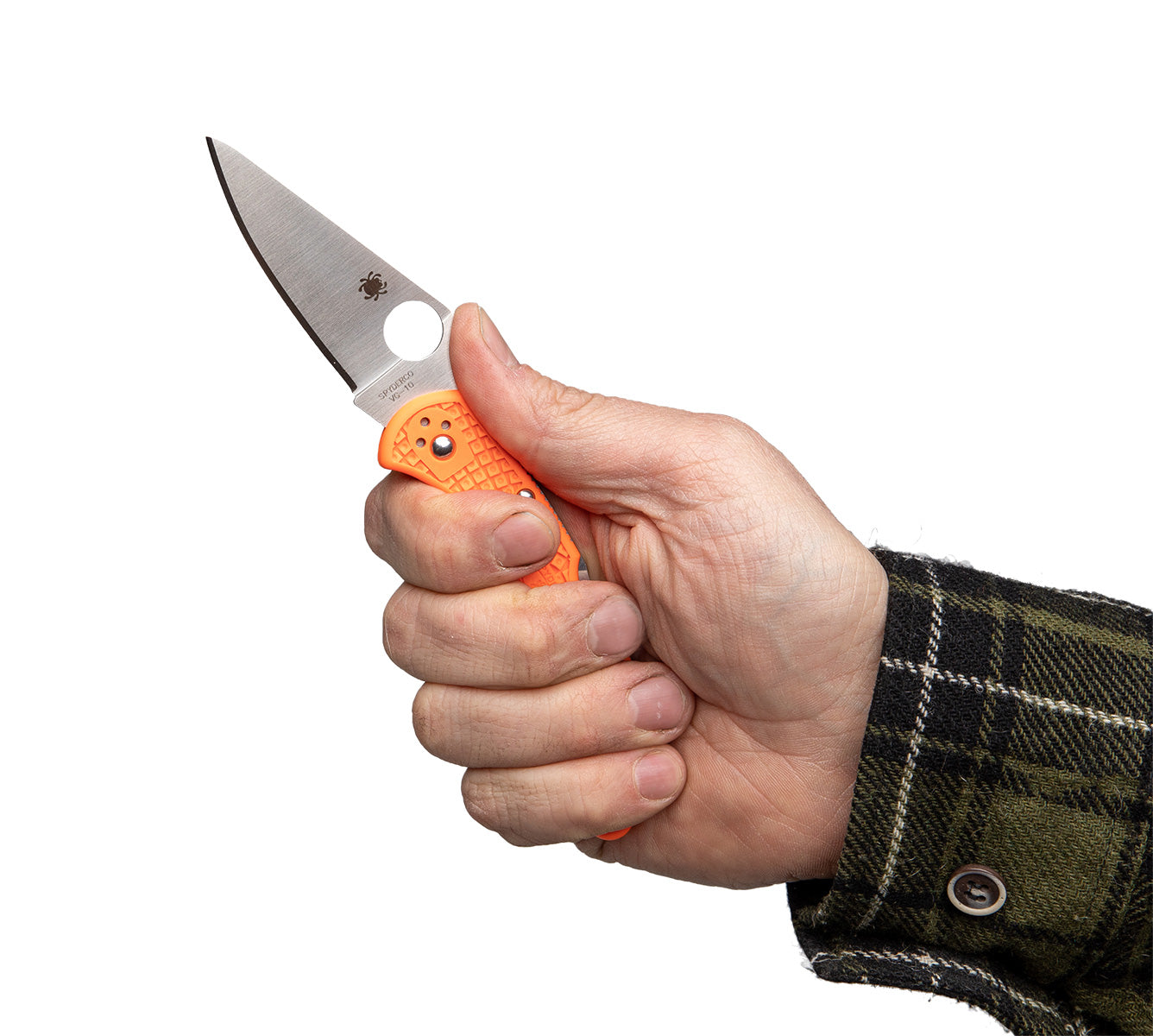 The back of the blade features slip-resistant spine jimping.