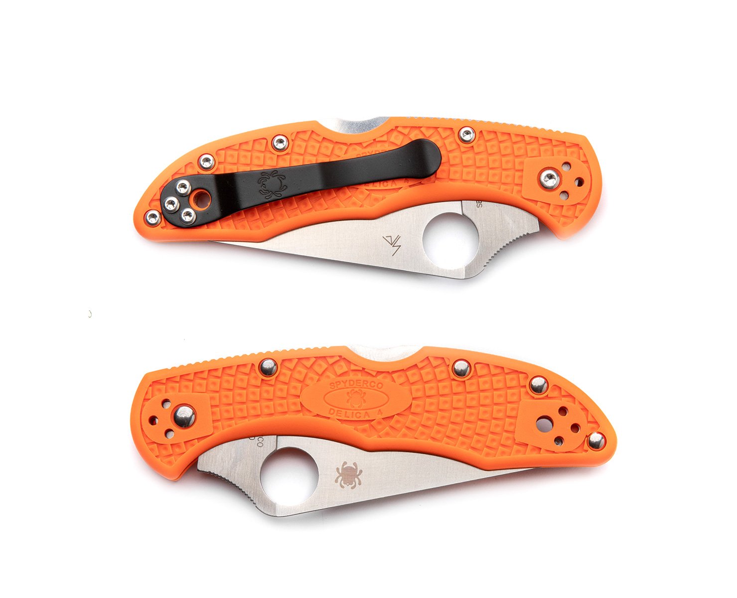 The FRN scales feature Spyderco's patented Bi-Directional Texturing to keep your hand from slipping.