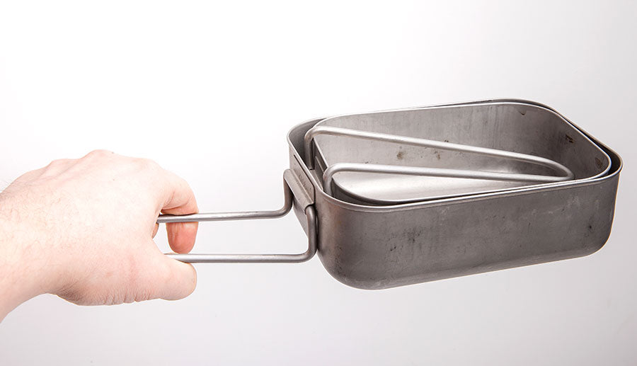 Dutch mess tin, stainless steel, surplus