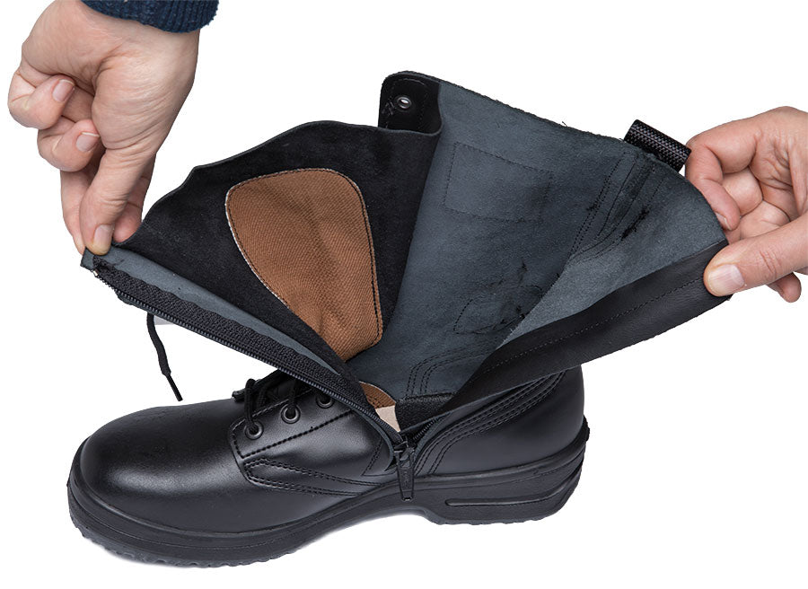 Swedish M93 combat boots, with zipper