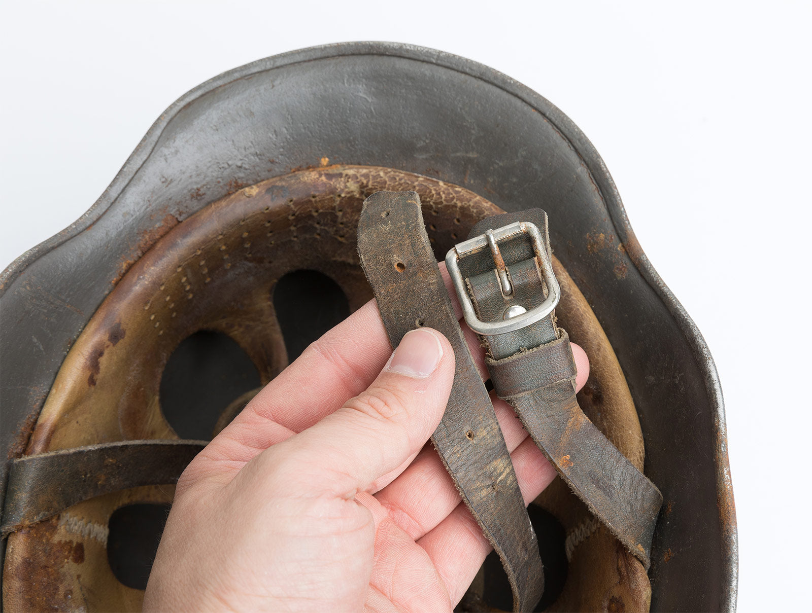 Finnish Austro-Hungarian M17 steel helmet, surplus