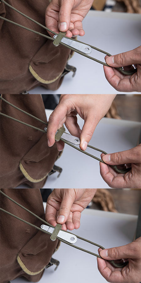 Finnish cord lock, metal, surplus
