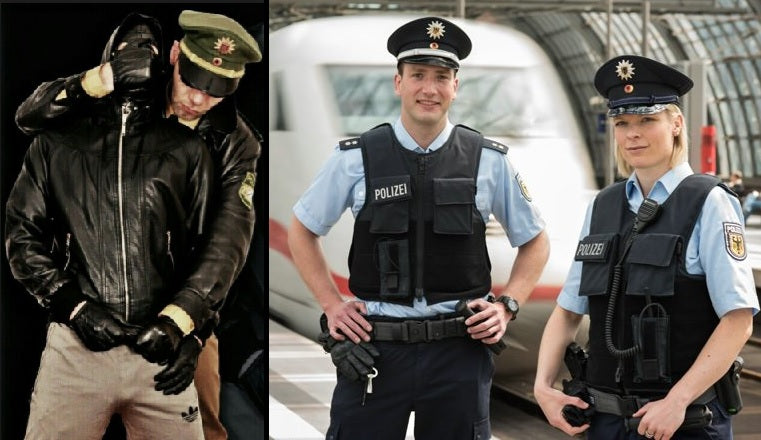 Bundespolizei Short Leather Jacket, surplus