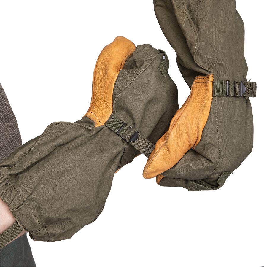 US M-1951 shell mittens with trigger finger, olive green, surplus
