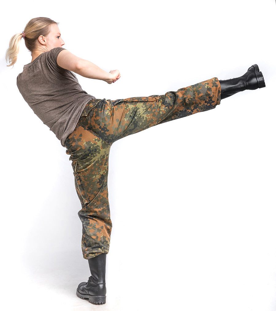 BW naisten reisitaskuhousut, Flecktarn, ylijäämä