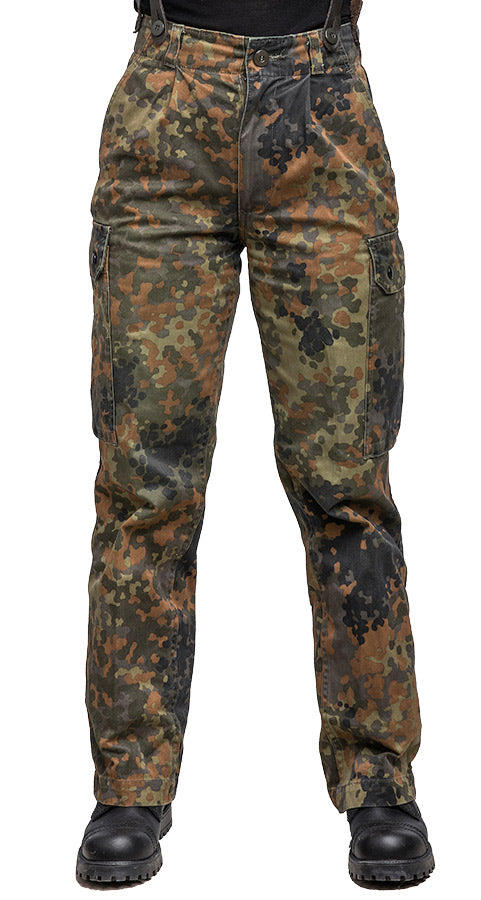 BW naisten reisitaskuhousut, Flecktarn, ylijäämä
