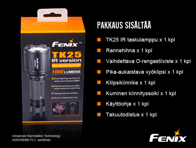 Fenix TK25 IR Flashlight with Infrared Illuminator