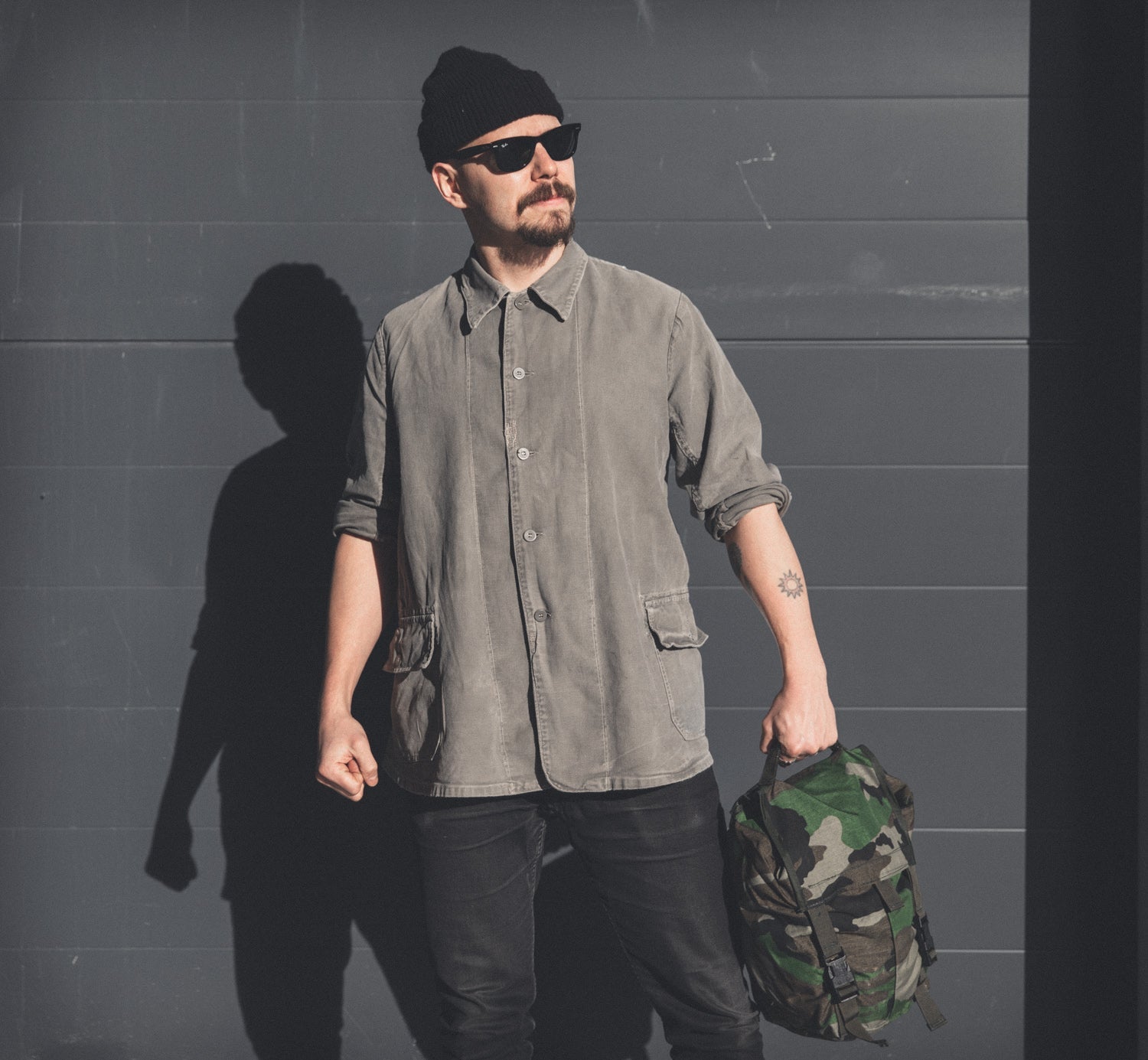Schwedische Arbeitsjacke, Grau, Überschuss